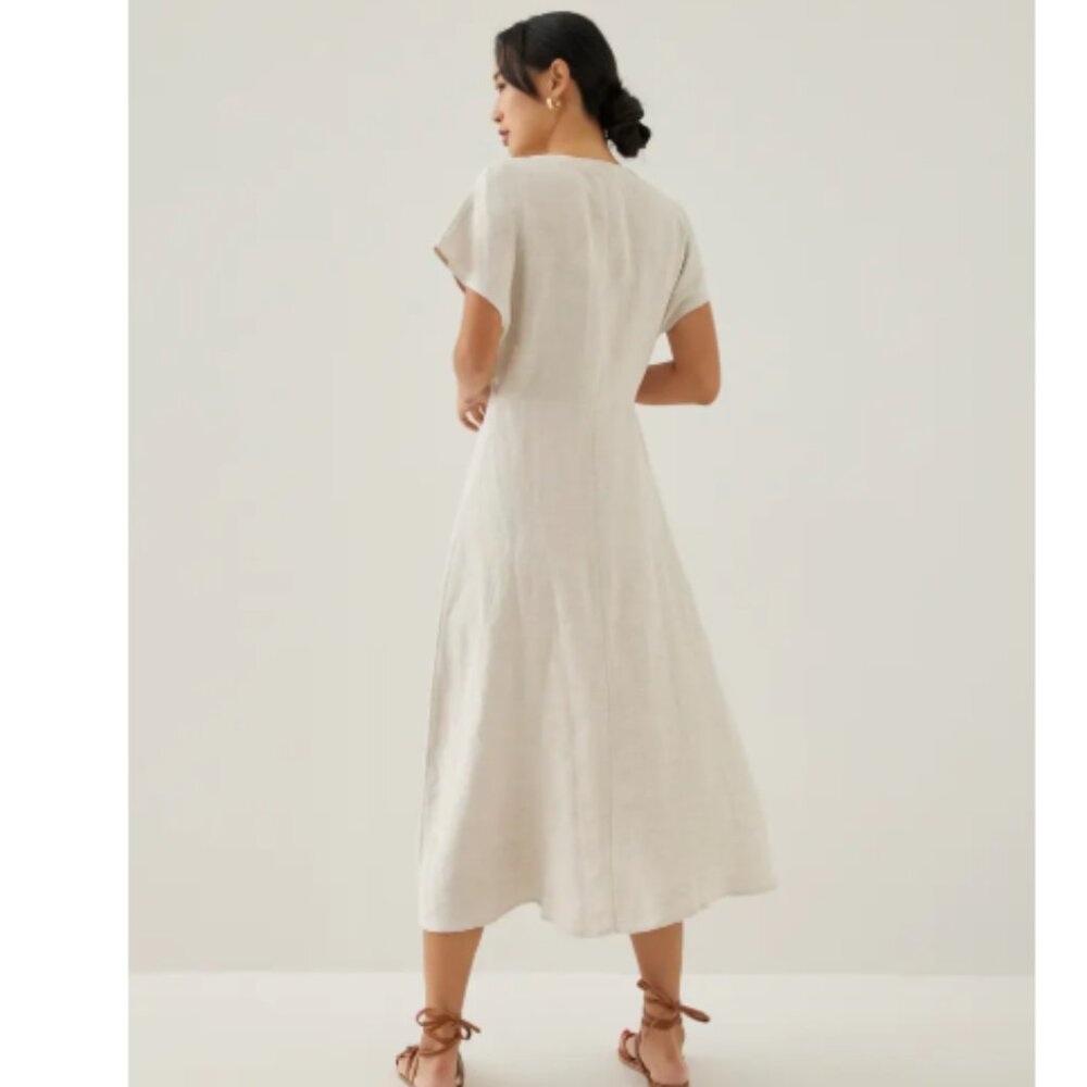 Elegant Cream Maxi Dress - Picture 2 of 6
